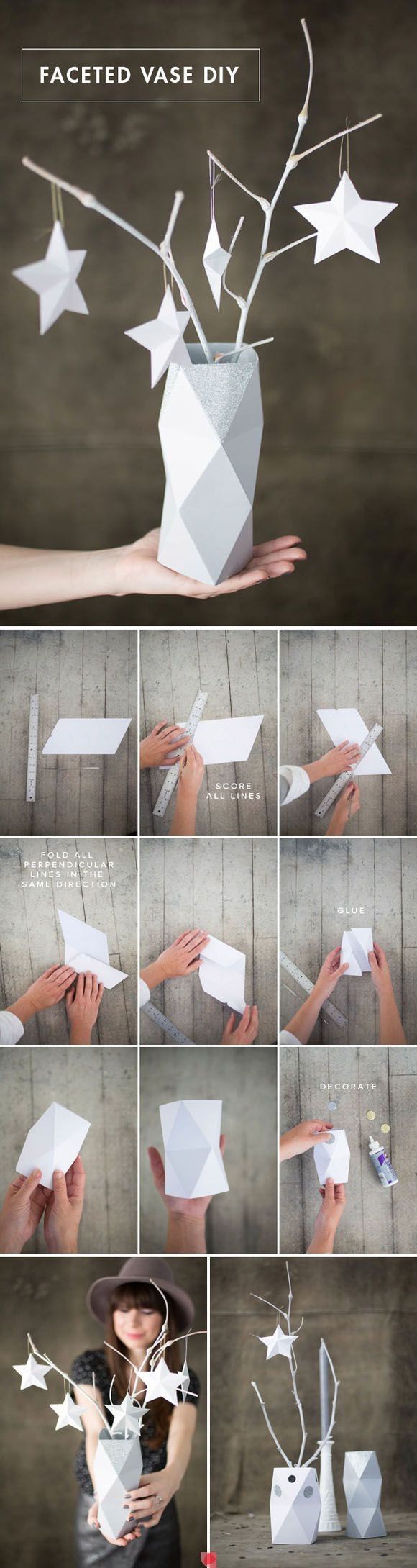 vaas zelf vouwen van papier
