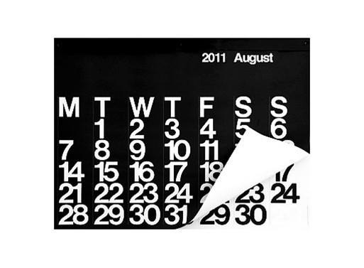 zwart witte kalender 