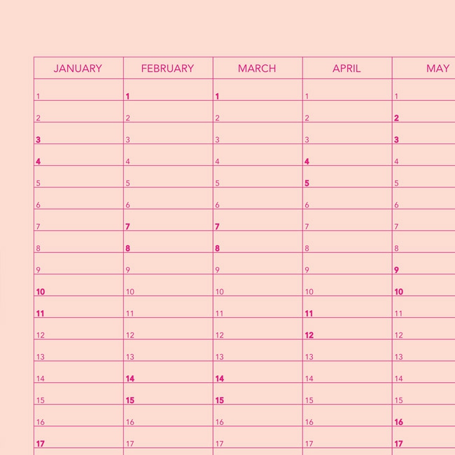 roze kalender