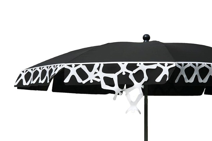 zwart witte parasol